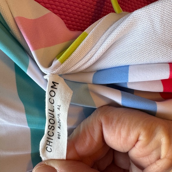 Chic Soul Striped One Piece Swimsuit 3X - Picture 7 of 7